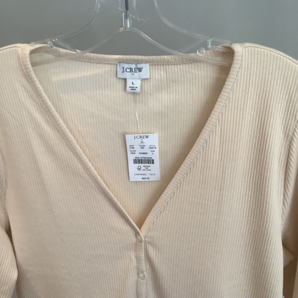 J Crew Long Sleeve Henley, Size L - Picture 3 of 7